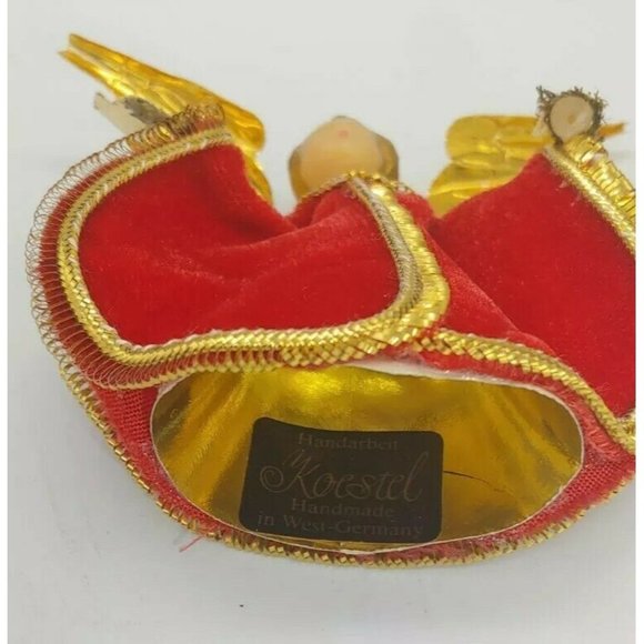 VINTAGE KOESTEL WAX ANGEL CHRISTMAS ORNAMENT 3 1/2" West Germany collectable - Picture 5 of 5